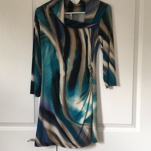 Bodycon blue green tunic dress NEW!! Medium